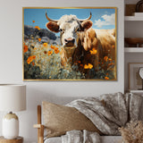 Cow Meadow Serenity - Cow Large Canvas Wall Art