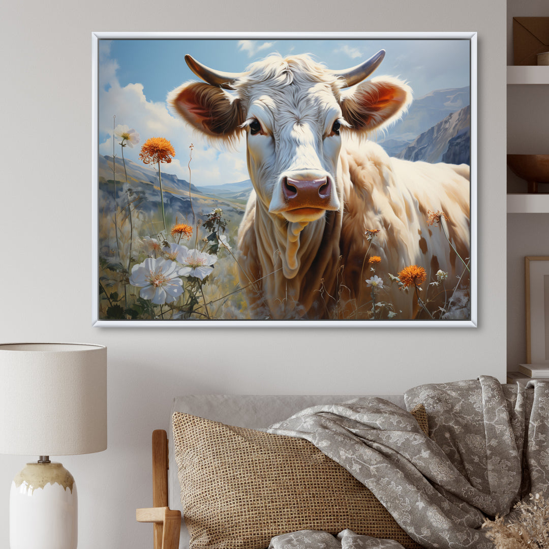Cow Pastoral Beauty - Cow Canvas Wall Art
