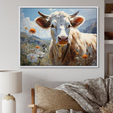 Cow Pastoral Beauty - Cow Canvas Wall Art