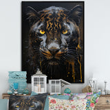 Ebony Panther Drips - Panther Canvas Wall Art
