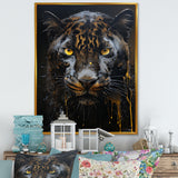 Ebony Panther Drips - Panther Canvas Wall Art