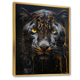 Ebony Panther Drips - Panther Canvas Wall Art