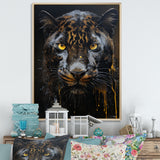 Ebony Panther Drips - Panther Canvas Wall Art