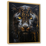 Ebony Panther Drips - Panther Canvas Wall Art