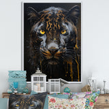 Ebony Panther Drips - Panther Canvas Wall Art