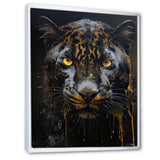 Ebony Panther Drips - Panther Canvas Wall Art