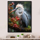 Grey Coral Animal Heron - Heron Home Decor Art