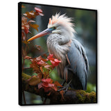 Grey Coral Animal Heron - Heron Home Decor Art
