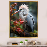 Grey Coral Animal Heron - Heron Home Decor Art