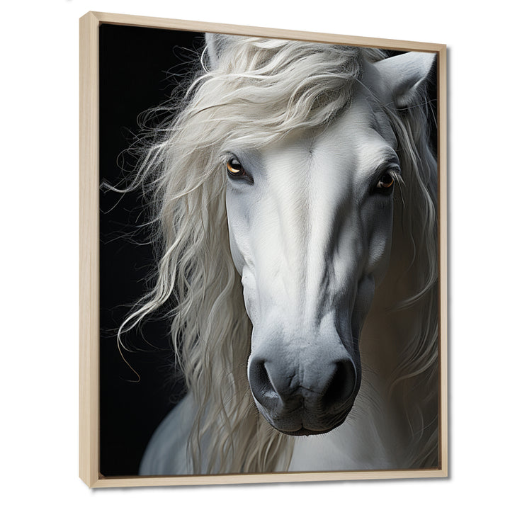 White Horse Serenity - Horse Canvas Wall Art