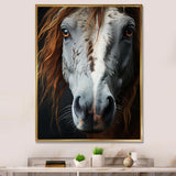 Grey Brown Horse Serenity - Horse Canvas Wall Art