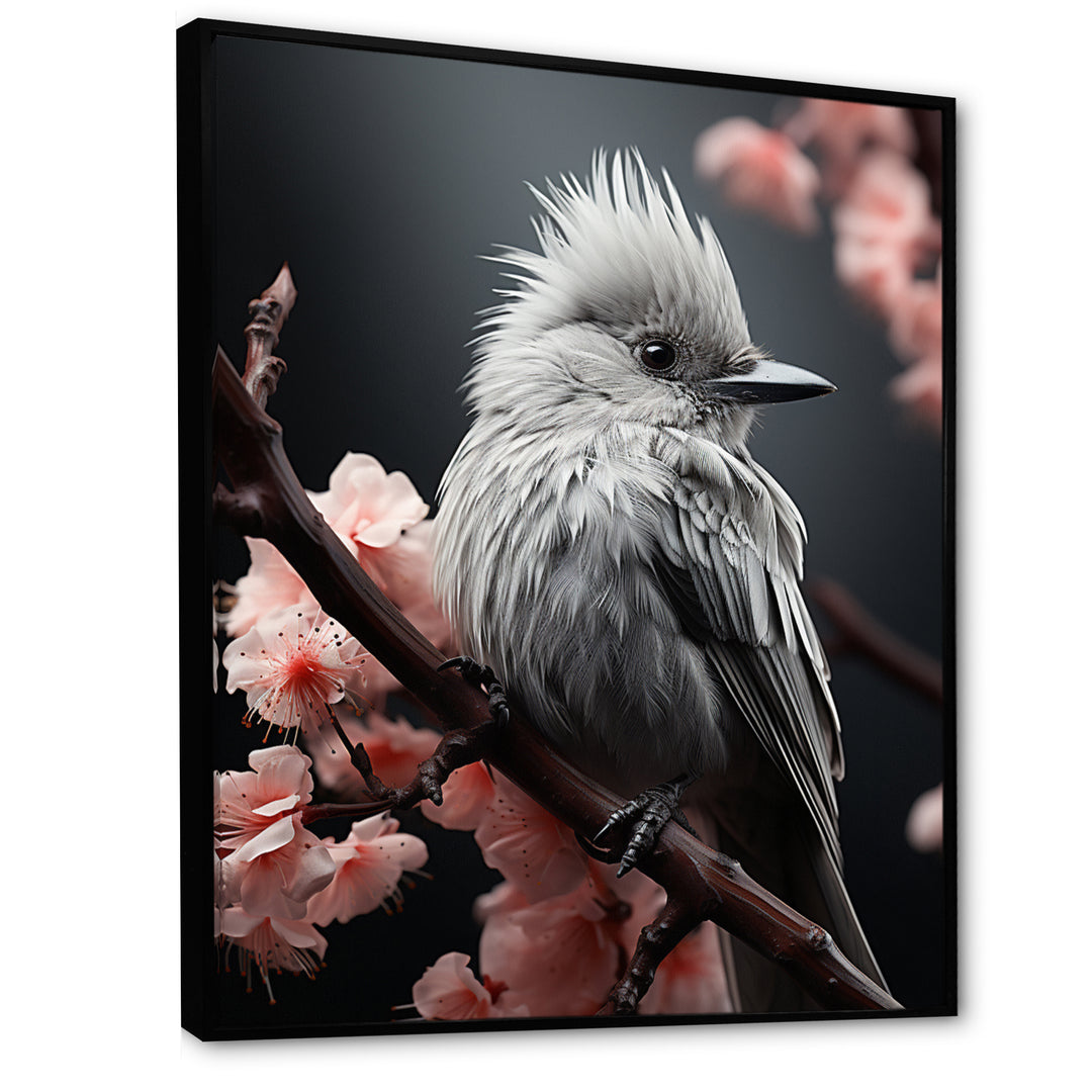 Grey Pink Animal Bird - Bird Floral Wall Decor