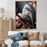 Grey Pink Animal Bird - Bird Floral Wall Decor