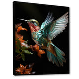 Teal Orange Animal Hummingbird - Hummingbird Wall Decor