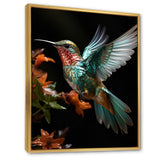 Teal Orange Animal Hummingbird - Hummingbird Wall Decor