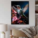 Teal Pink Animal Hummingbird - Hummingbird Wall Art Prints