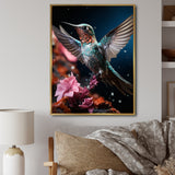 Teal Pink Animal Hummingbird - Hummingbird Wall Art Prints