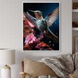 Teal Pink Animal Hummingbird - Hummingbird Wall Art Prints