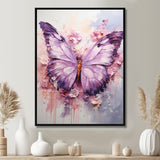 Purple Pink Animal Lavender Butterfly - Butterfly Home Decor Art