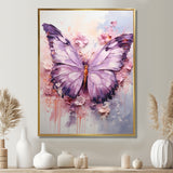 Purple Pink Animal Lavender Butterfly - Butterfly Home Decor Art