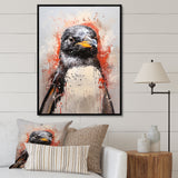 Cream Penguin Drips Portrait - Cream Penguin Wall Art