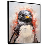 Cream Penguin Drips Portrait - Cream Penguin Wall Art
