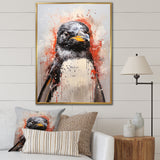 Cream Penguin Drips Portrait - Cream Penguin Wall Art