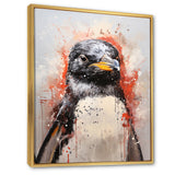 Cream Penguin Drips Portrait - Cream Penguin Wall Art