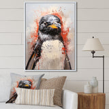 Cream Penguin Drips Portrait - Cream Penguin Wall Art