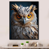 White Yellow Animal Owl - Owl Bedroom Wall Art