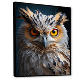 White Yellow Animal Owl - Owl Bedroom Wall Art