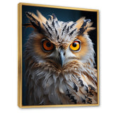 White Yellow Animal Owl - Owl Bedroom Wall Art