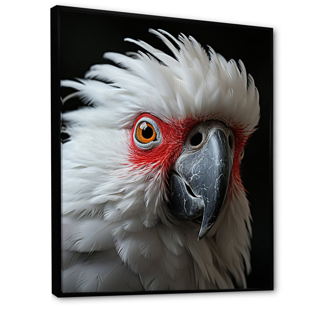 White Coral Animal Parrot - Parrot Canvas Wall Art
