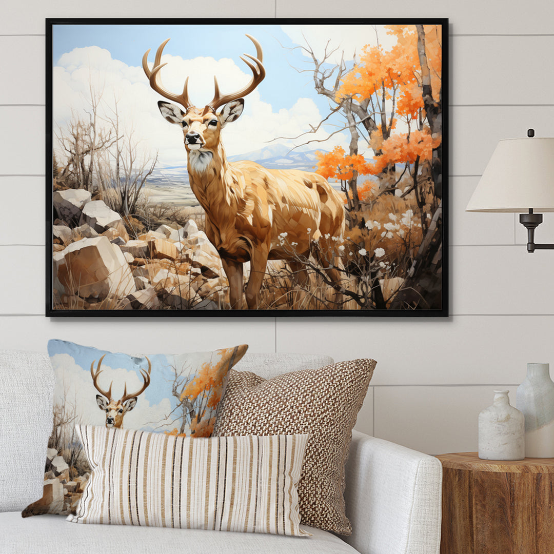 Graceful Antelope Pastoral - Antelope Canvas Wall Art