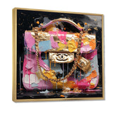 Fashion Bag Couture Pink Gold - Fashion Canvas Wall Art