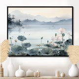 Asian Art Ink Lake I - People Canvas Wall Art