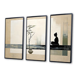 Asian Art Modern Zen I - Multi-Panel Canvas Prints