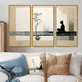 Asian Art Modern Zen I - Multi-Panel Canvas Prints