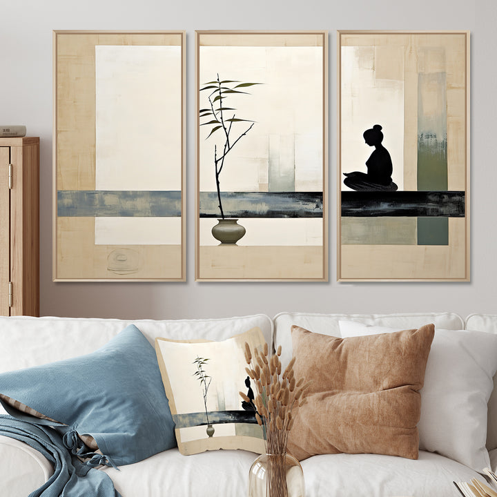 Asian Art Modern Zen I - Multi-Panel Canvas Prints
