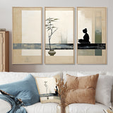 Asian Art Modern Zen I - Multi-Panel Canvas Prints