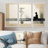 Asian Art Modern Zen I - Multi-Panel Canvas Prints