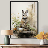 Asian Art Rabbit Sumi I - People Canvas Wall Art