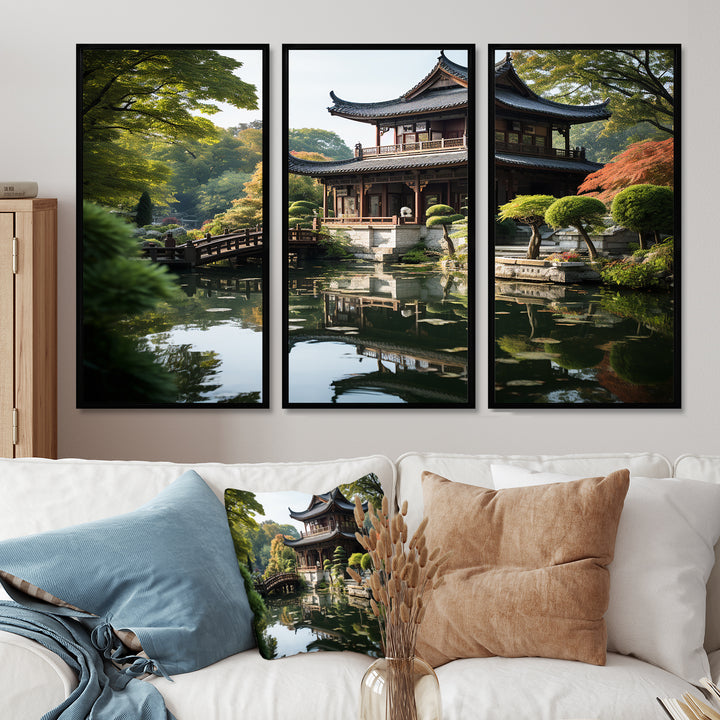 Asian Art Serene Pagoda I - Multi-Panels