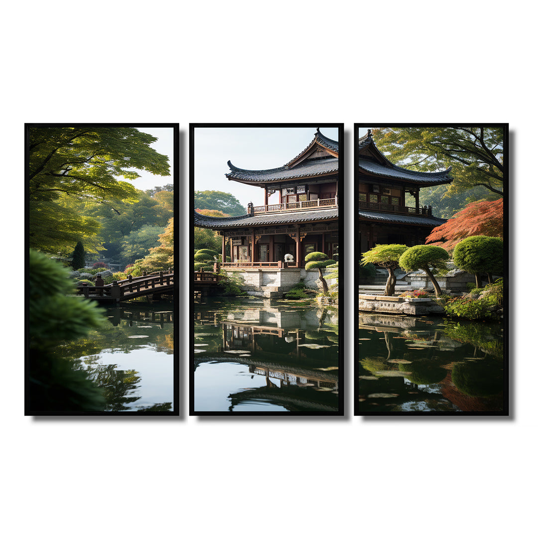Asian Art Serene Pagoda I - Multi-Panels