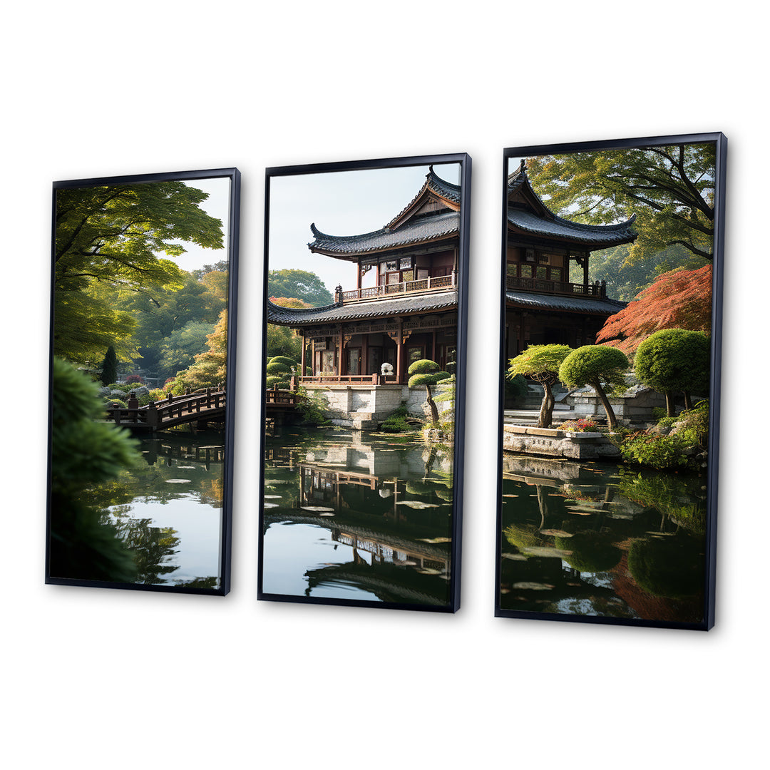 Asian Art Serene Pagoda I - Multi-Panels