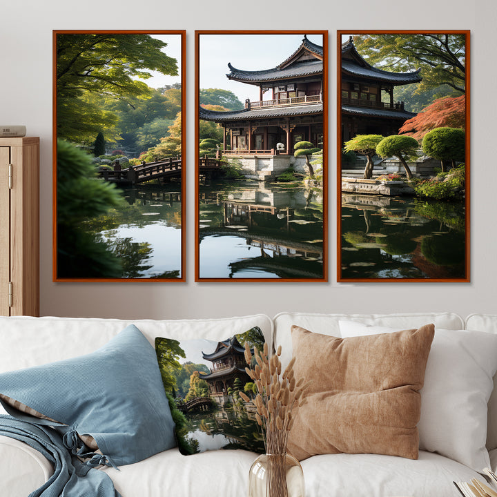 Asian Art Serene Pagoda I - Multi-Panels