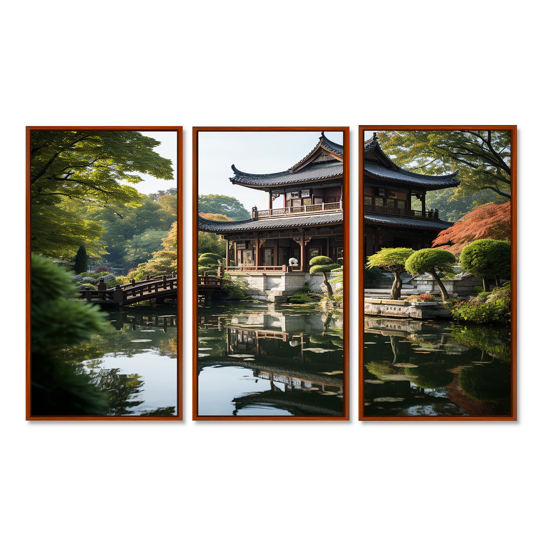 Asian Art Serene Pagoda I - Multi-Panels