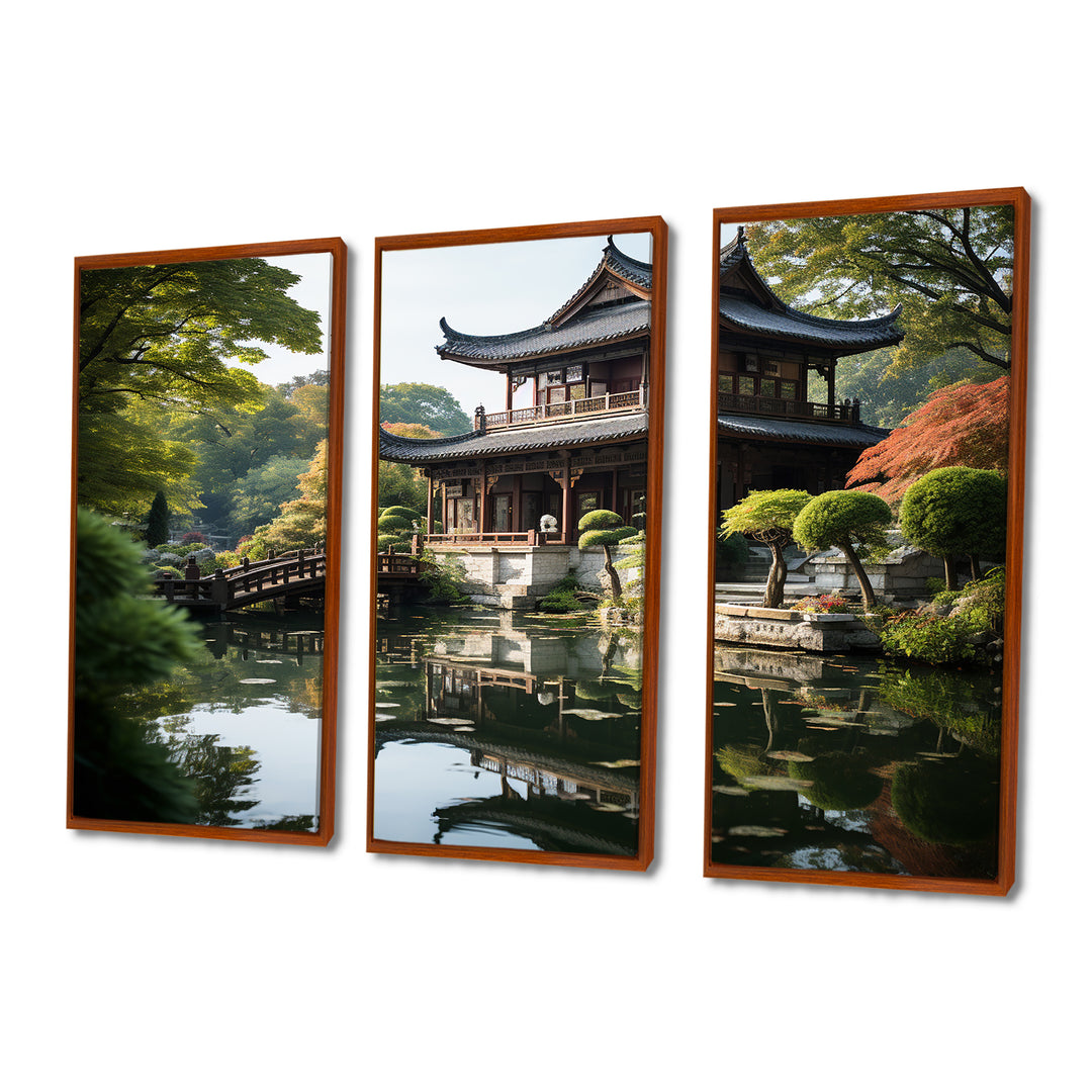 Asian Art Serene Pagoda I - Multi-Panels