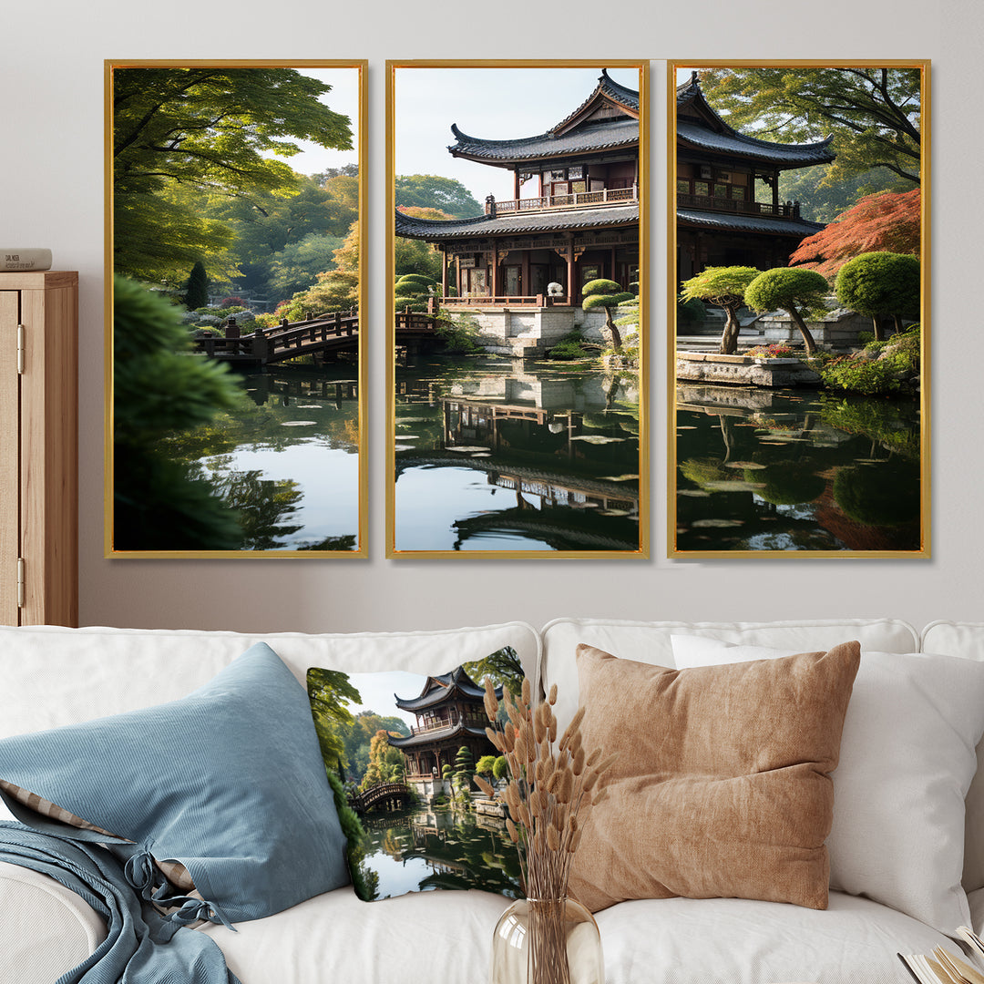 Asian Art Serene Pagoda I - Multi-Panels