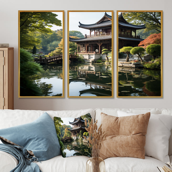 Asian Art Serene Pagoda I - Multi-Panels